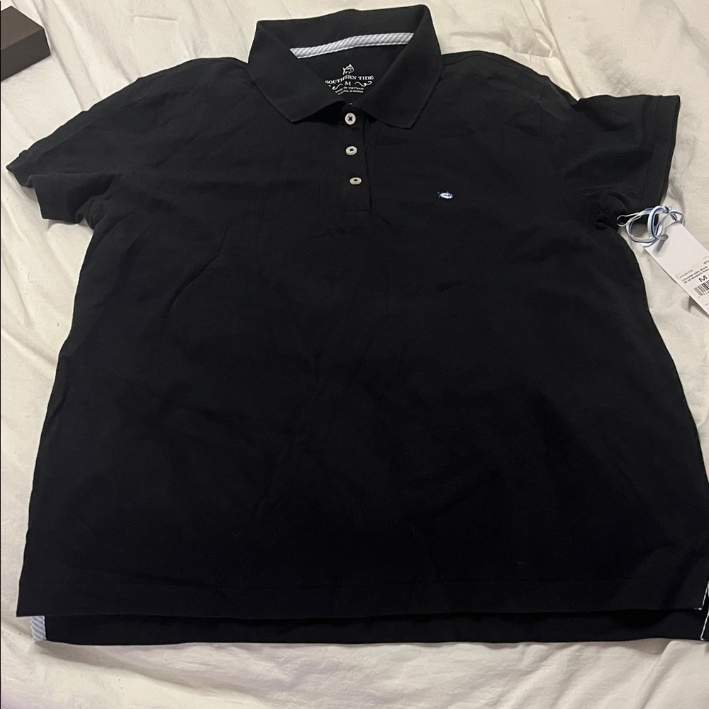 Southern Tide Black Polo Shirt